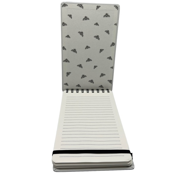 NEW Rae Dunn Busy Bee Top Spiral Hardcover Notebook 192 Lined Pages with Elastic - Picture 2 of 7